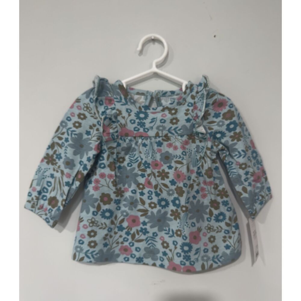 Carter’s Baby Girl Floral Ruffle Long Sleeve Top NWT - 6M
